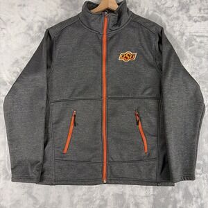 Oklahoma State OSU Cowboys Colosseum Full Zip Jacket Gray Size Medium